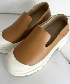 Cowhide Casual Sneakers Shoes for Women Single Shoes Leather French College Style Pumps Runway Sports Work Shoes 6Cm