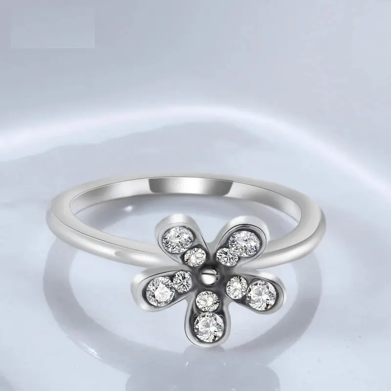 Fashion Flower Crystal Ring - Image 3