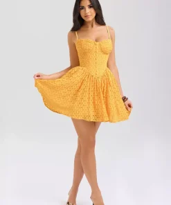 Elegant Sweetheart Neckline Open Shoulder Lace Sundress