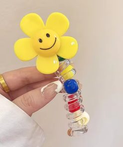 Casual Flowers Elastic Spiral Head Rope Ponytail Rubber Band