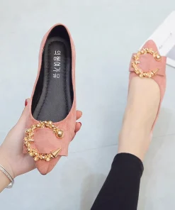 Comfortable Pointed Toe Non-slip Wear-resistant Simple Metal Decorative Sandal