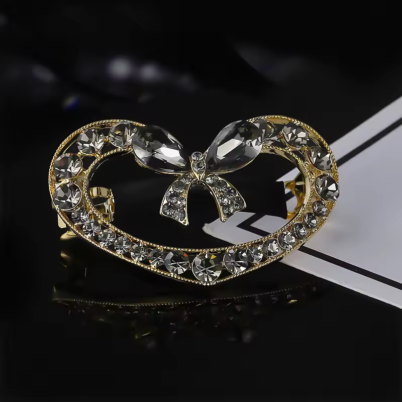 Rhinestone Retro Zinc Alloy Shinning Engagement Gift Ponytail Hair Clips
