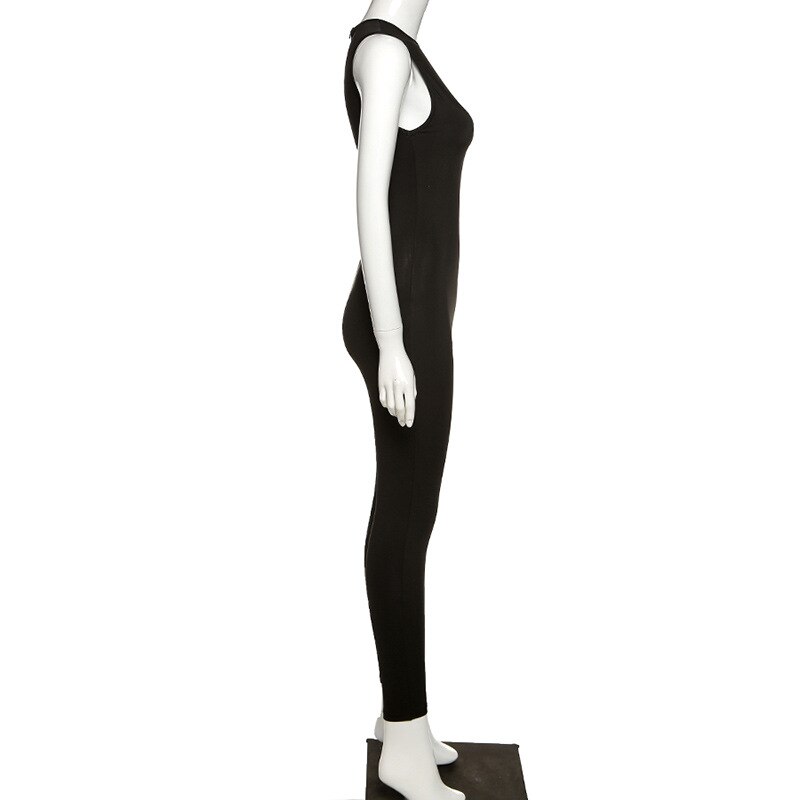 Solid Sexy Club Bodycon One Piece Jumpsuits - Image 8