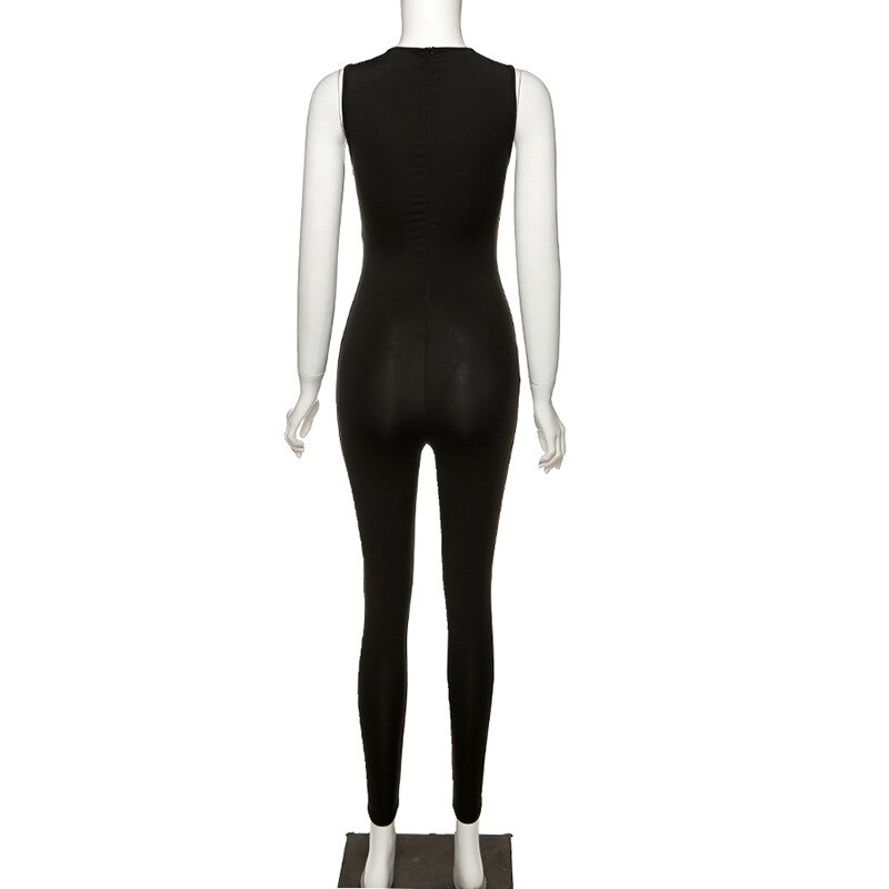 Solid Sexy Club Bodycon One Piece Jumpsuits - Image 9