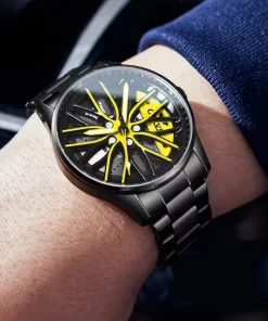 Waterproof Sport Quartz Stainless Steel Strap Men Wristwatch